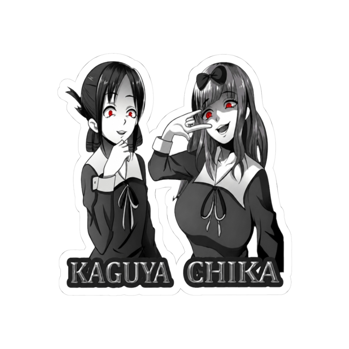 Kaguya-sama wa Kokurasetai - Kaguya & Chika Gesugao Style Sticker | Kaguya-sama: Love Is War