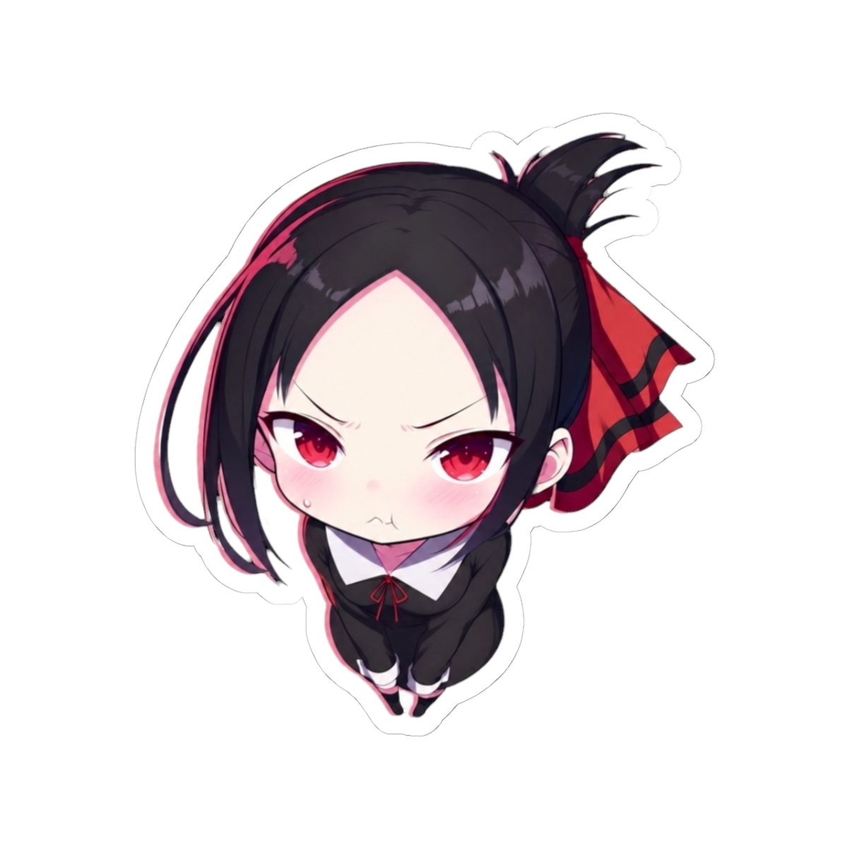 Chibi Kawaii Angry Kaguya Shinomiya Kaguya Sama Love Is War Anime Red Bow Expression | Kaguya-sama: Love Is War